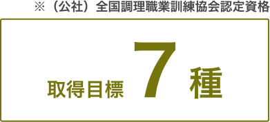 取得目標7種