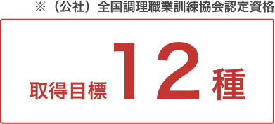 取得目標12種