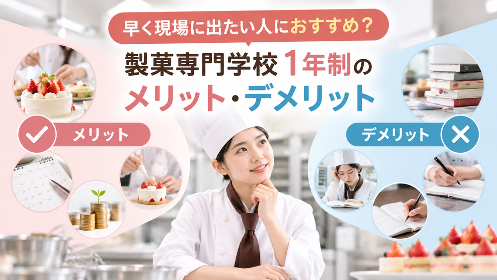 製菓専門学校1年制のメリット・デメリット